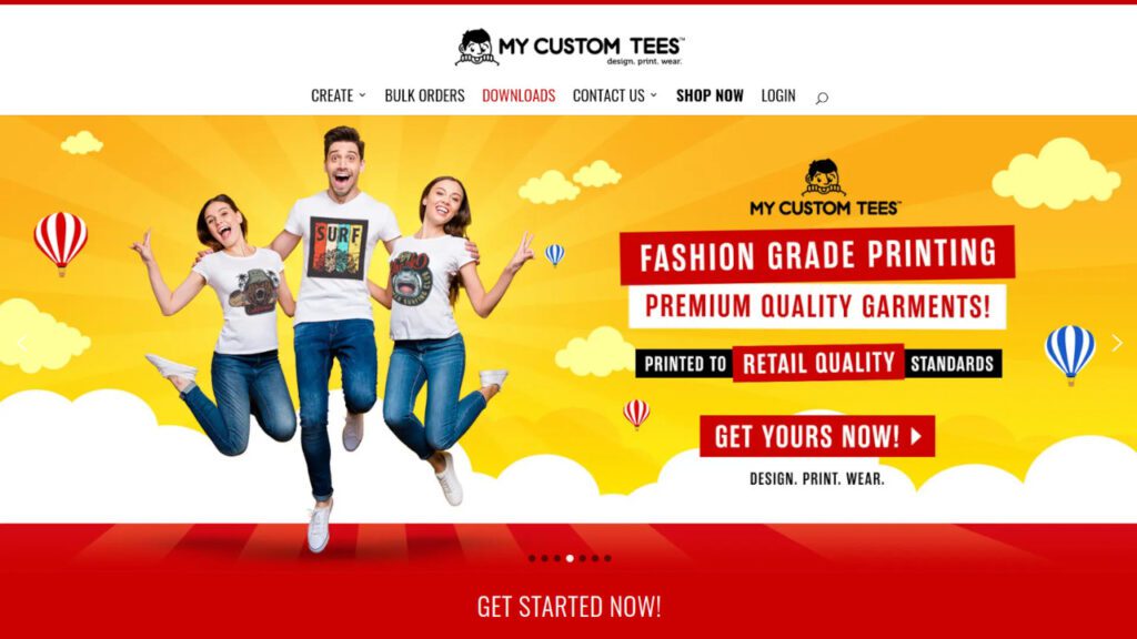 10 screen printing homepage best practices to boost sales - above the fold