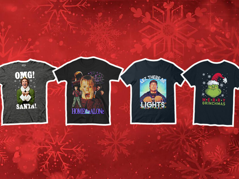 Top 10 Most Iconic Christmas Movie Characters on T-Shirts