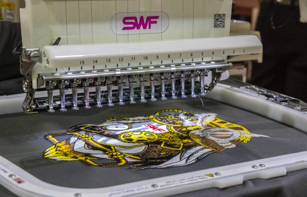 Custom Apparel Embroidery machine