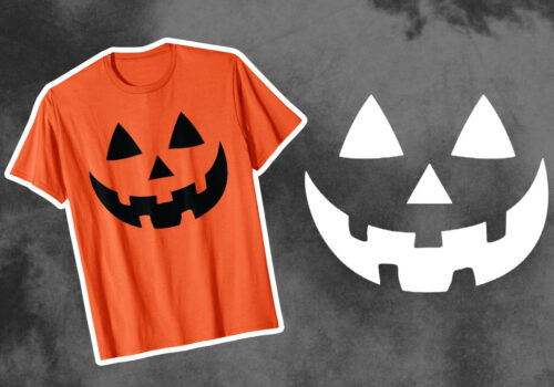 The Halloween Grinning Pumpkin Face T-Shirt Story