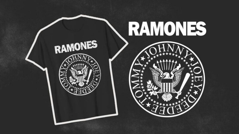 Sweat à Capuche Noir Officiel Ramones Avec Sceau Présidentiel - Neuf Avec étiquettes