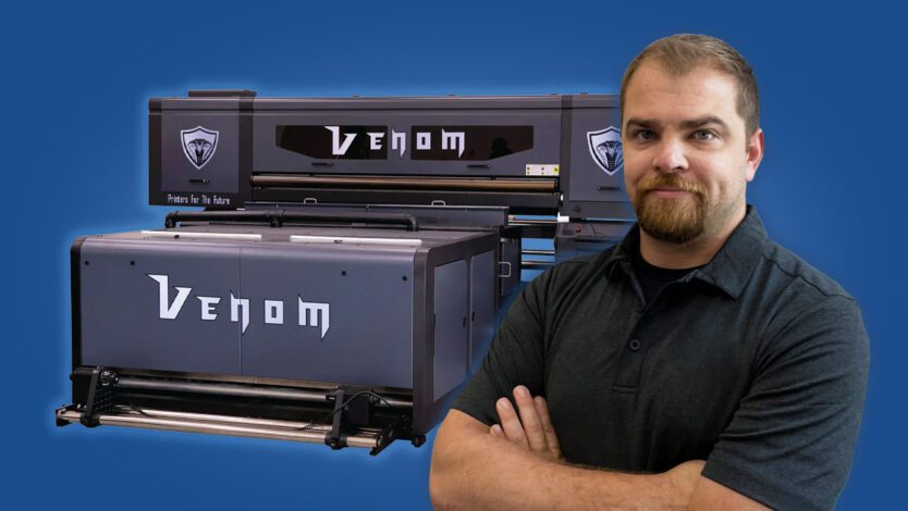 63" dtf 15-head venom printer, venom printer, cobraflex, dtf printing, large format dtf printer, high volume dtf printer, dtf printer efficiency, dtf printer review, dtf production growth, dtf printer for print shops, dtf printing business