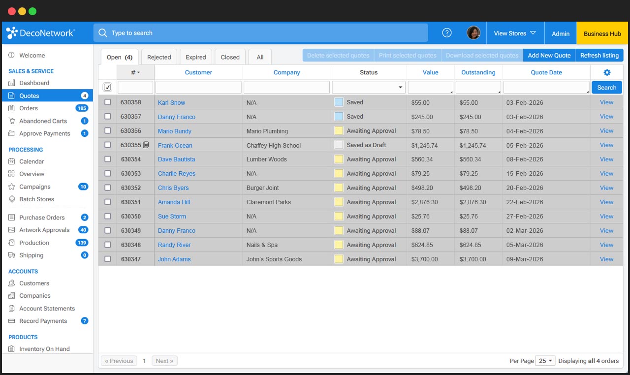 deconetwork, features, quotes, quote, quoting