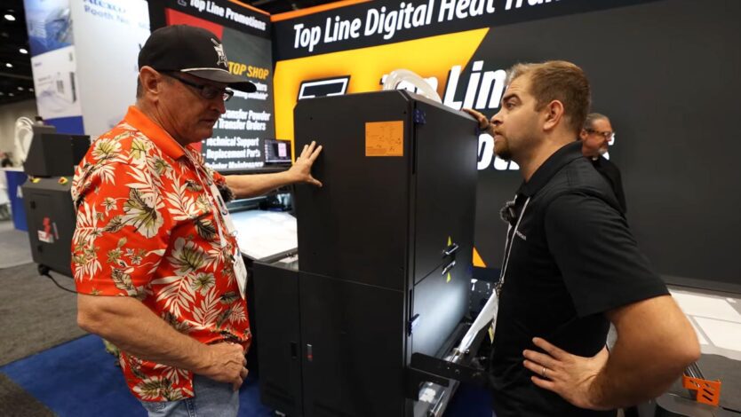 dtf vertical shaker, dtf vertical duster, gen 4, dtf printing, tl promotions, dtf printer, dtf automation, dtf powder recirculation, dtf film, printing united expo 2025